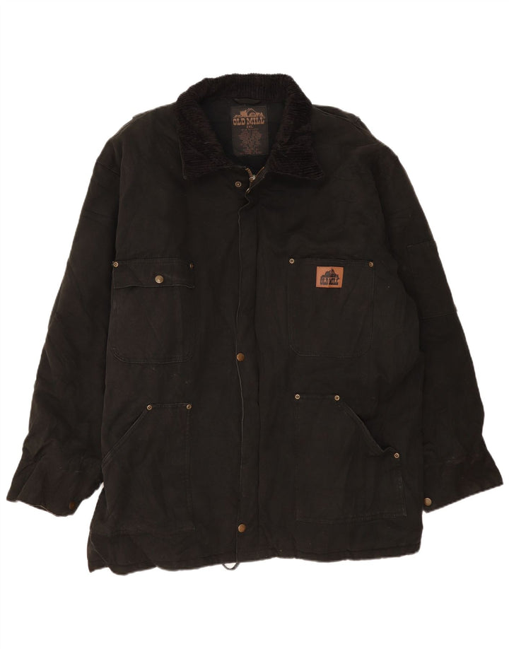 Old Mill Ανδρικό Μπουφάν Windbreaker UK 44 2XL Μαύρο βαμβακερό