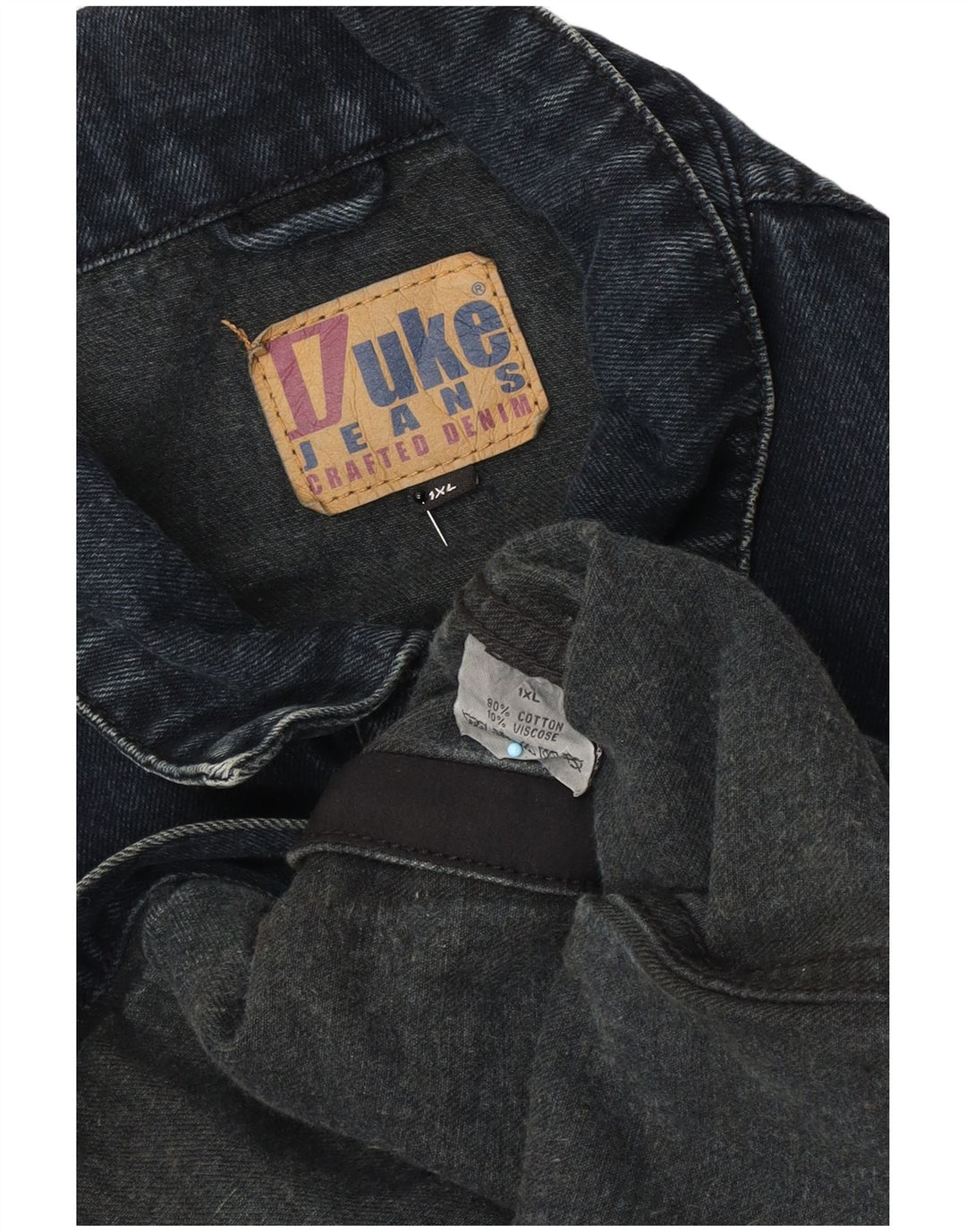 Duke Ανδρικό Τζιν Μπουφάν UK 42 XL Navy Blue Cotton Classic