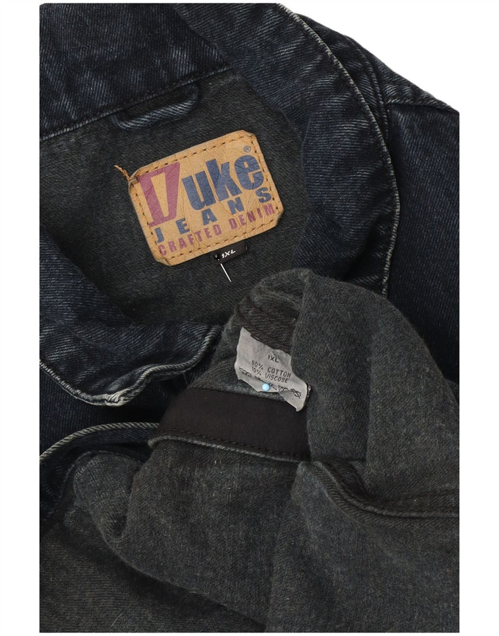 Duke Ανδρικό Τζιν Μπουφάν UK 42 XL Navy Blue Cotton Classic