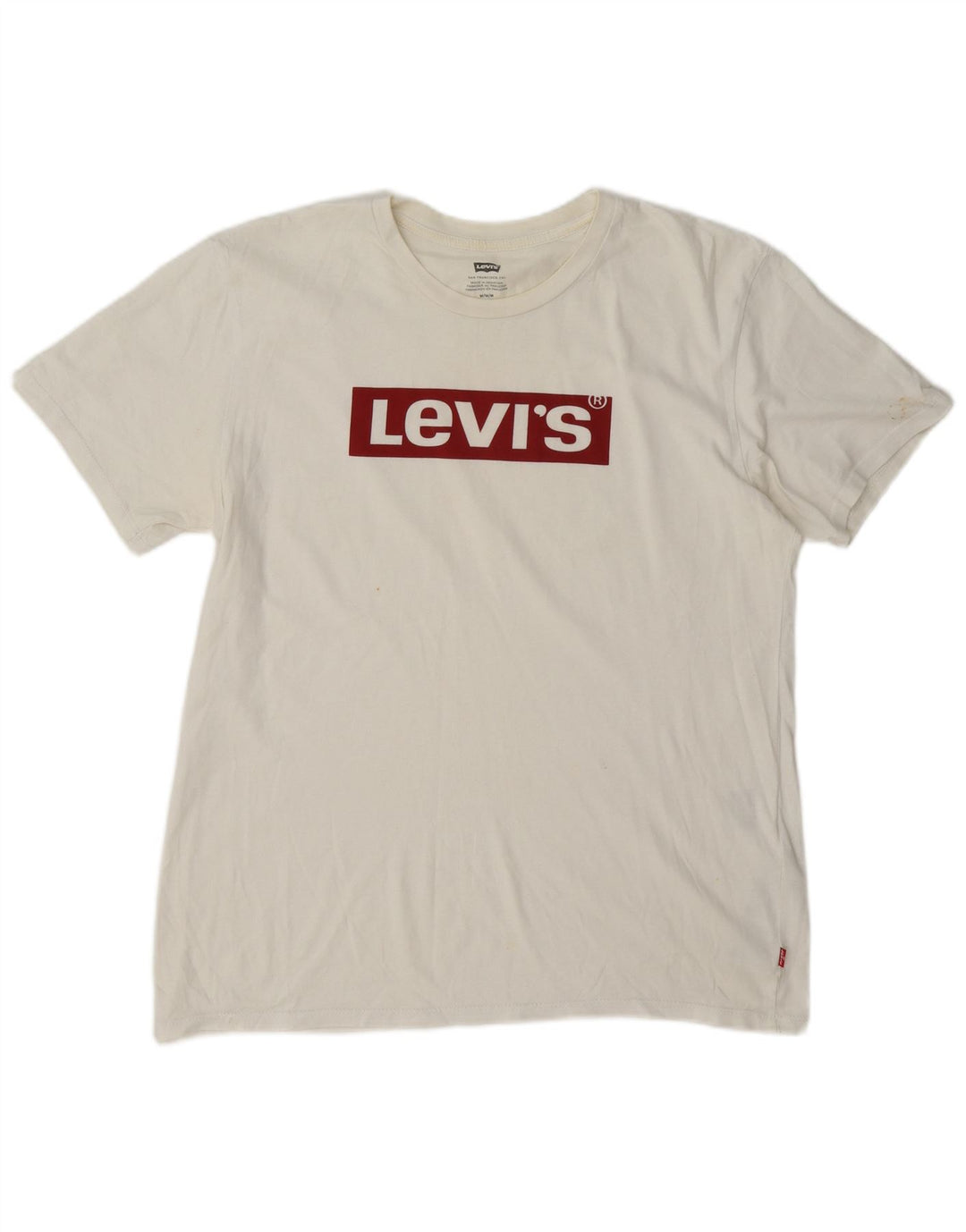 Ανδρικό γραφικό T-Shirt Levi's Top Μεσαίο λευκό βαμβακερό