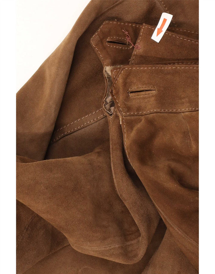 Vintage Ανδρικό Suede Jacket IT 46 Small Brown