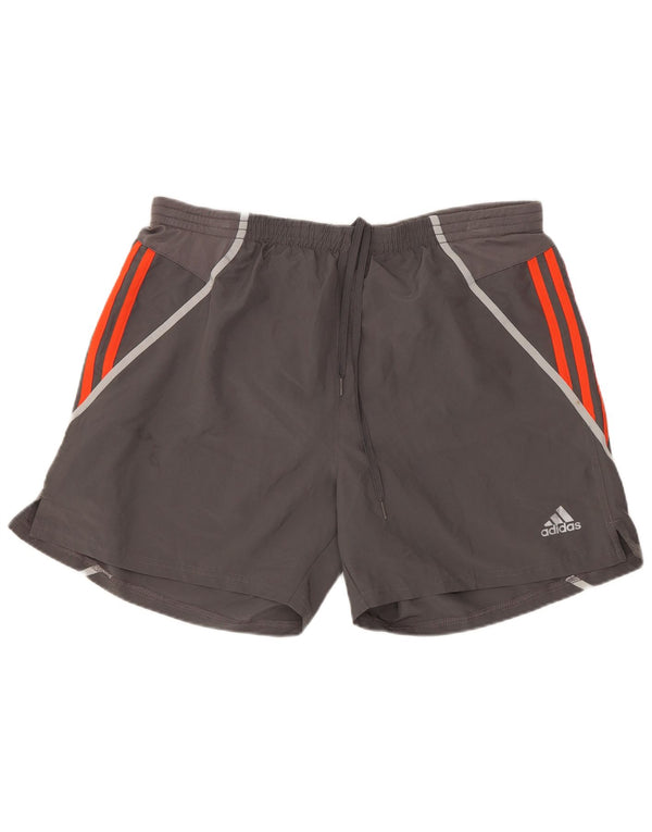 Ανδρικό σορτς κολύμβησης Adidas με μεσαίο γκρι χρώμα πολυεστέρα