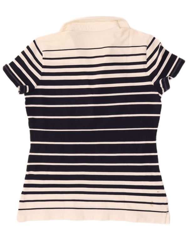 Tommy Hilfiger γυναικείο μπλουζάκι πόλο UK 14 Medium Navy Blue ριγέ