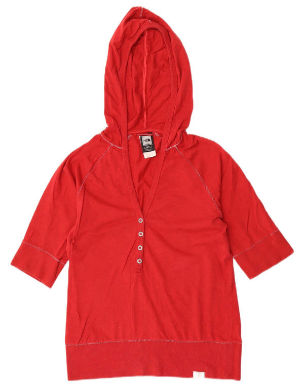 The North Face γυναικείο T-Shirt με κουκούλα Top UK 6 XS Red Cotton