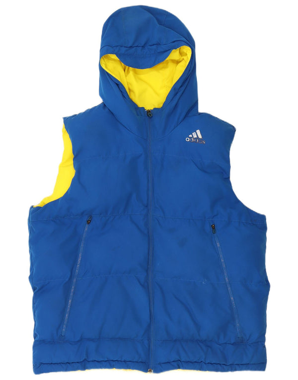 ADIDAS Ανδρική κουκούλα με αναστρέψιμη επένδυση Gilet UK 42 XL Μπλε