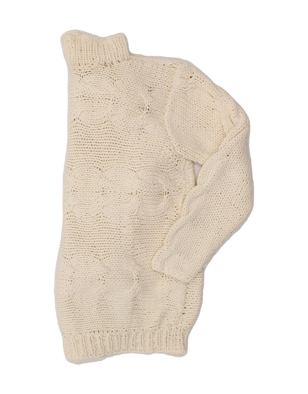 VINTAGE Womens Turtle Neck Jumper Sweater UK 12 Medium White Vintage Vintage and Second-Hand Vintage from Messina Hembry 