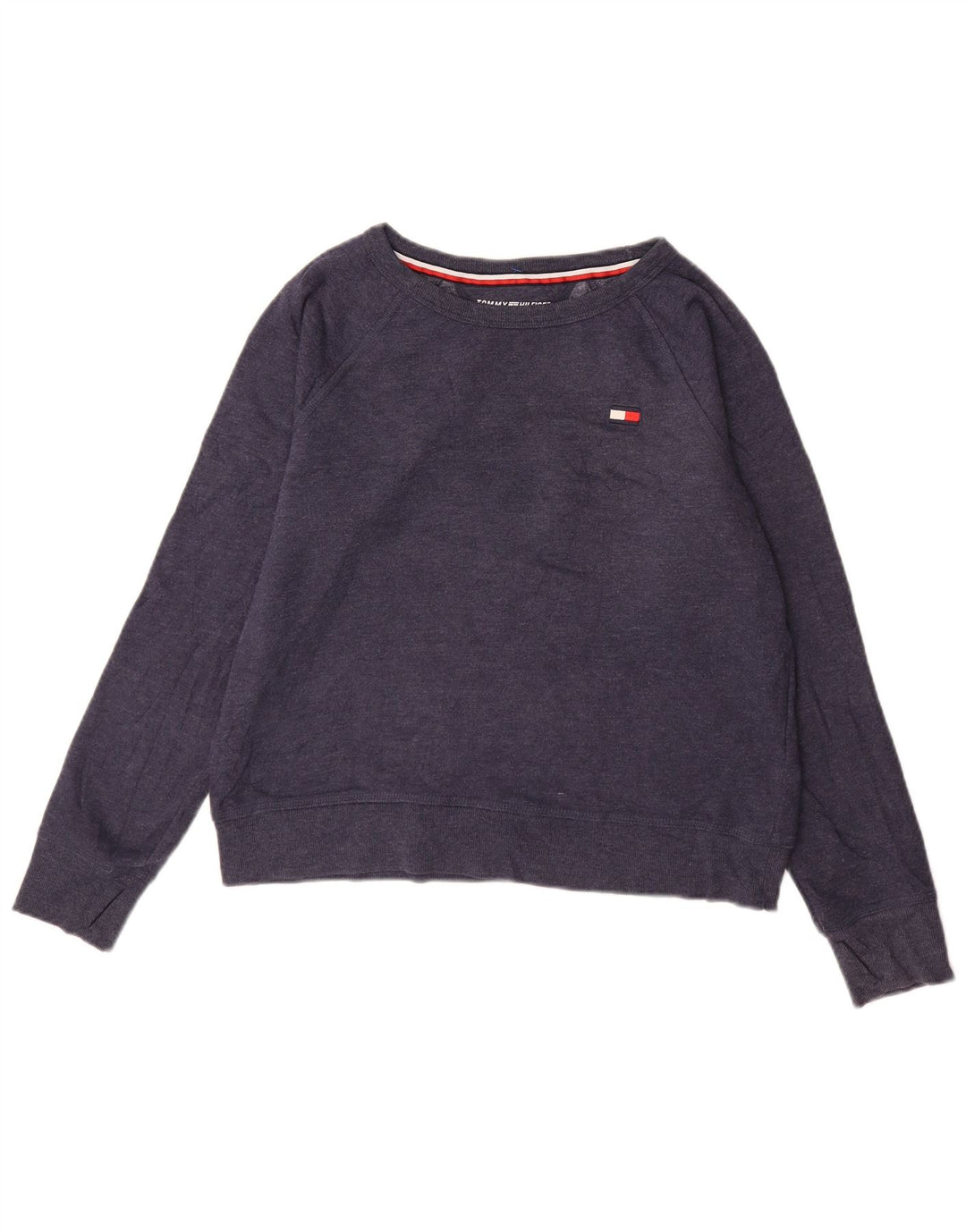 TOMMY HILFIGER Γυναικείο φούτερ μεγάλου μεγέθους Jumper UK 10 Small Navy Blue