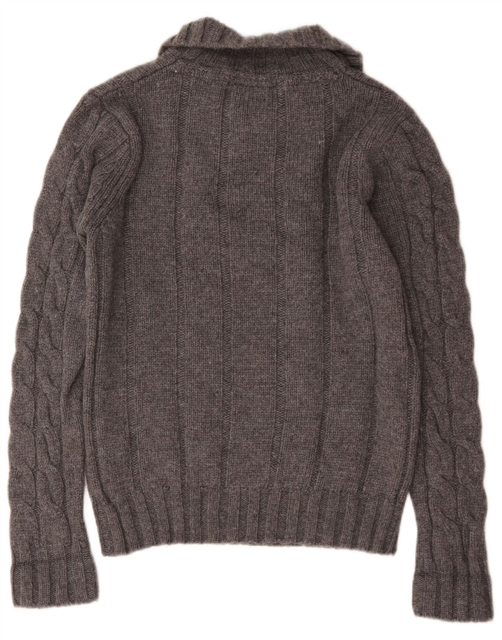 Jack & Jones Ανδρικό πουλόβερ με κουμπιά λαιμόκοψης μικρό γκρι μαλλί