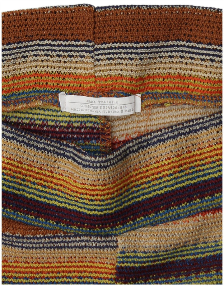 Zara Γυναικείο Hot Παντελόνι Μικρό W26 Πολύχρωμο Ριγέ