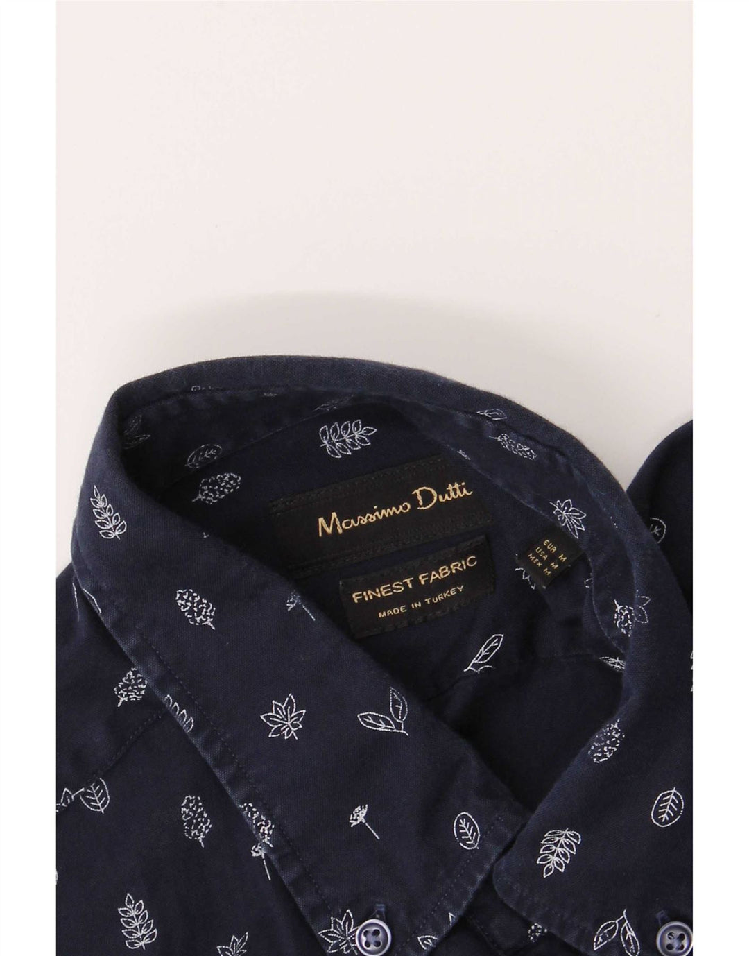 Ανδρικό πουκάμισο Massimo Dutti, μεσαίο μπλε λουλουδάτο