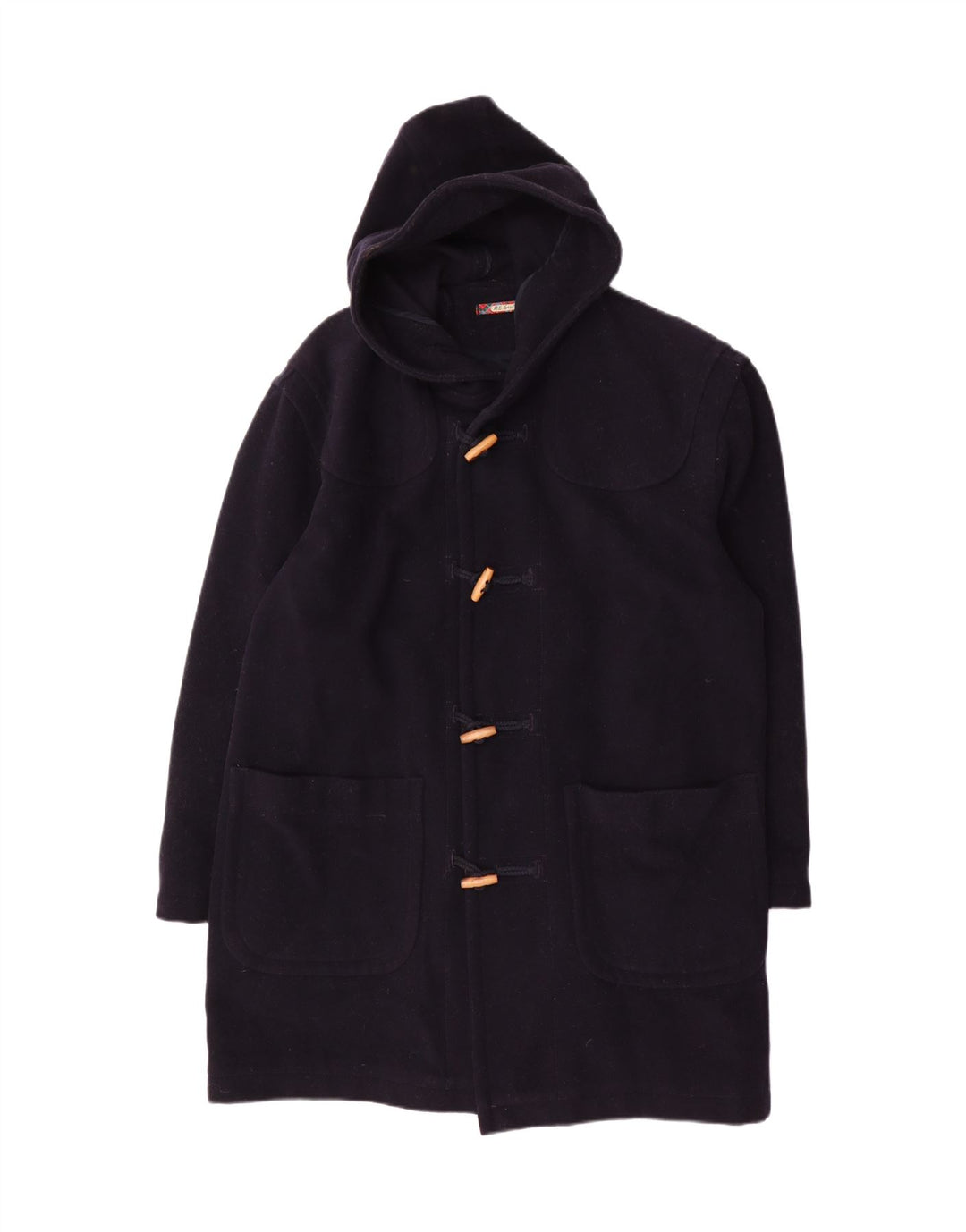 Sisley Ανδρικό παλτό με κουκούλα Duffle Relaxed Elegance UK 36 Small Navy Blue Wool