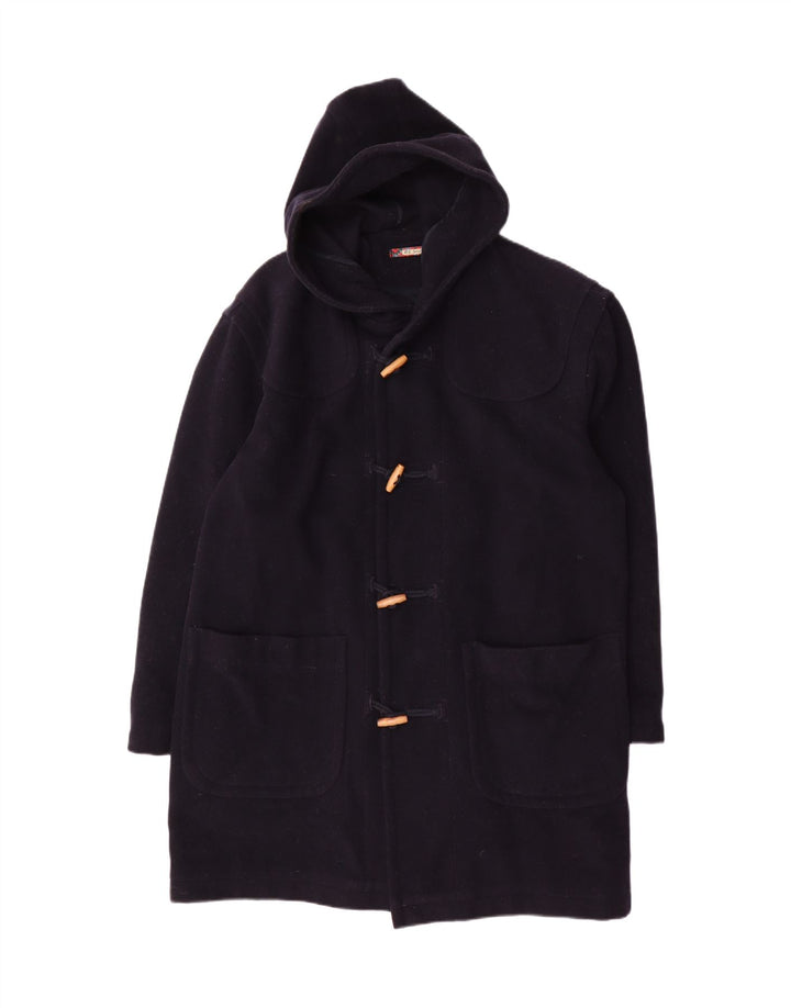 Sisley Ανδρικό παλτό με κουκούλα Duffle Relaxed Elegance UK 36 Small Navy Blue Wool