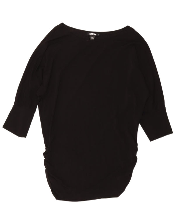 DKNY Γυναικείο τουνίκ φόρεμα UK 16 μεγάλη μαύρη βισκόζη