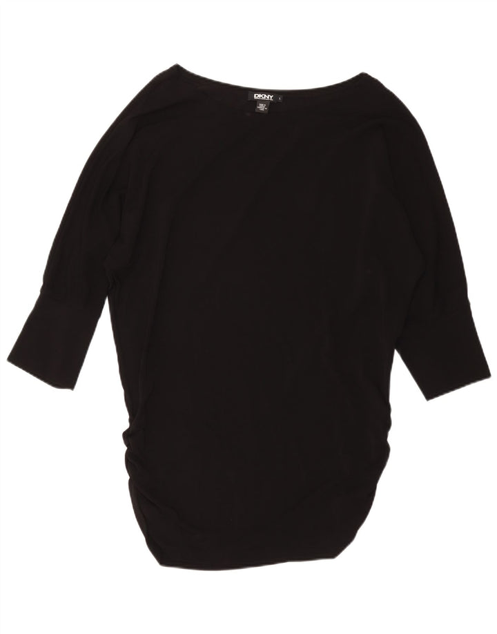 DKNY Γυναικείο τουνίκ φόρεμα UK 16 μεγάλη μαύρη βισκόζη