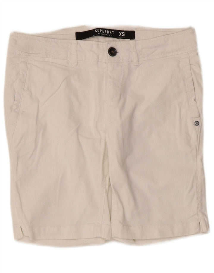 Superdry Γυναικείο Σορτς Chino XS W30 Λευκό βαμβακερό
