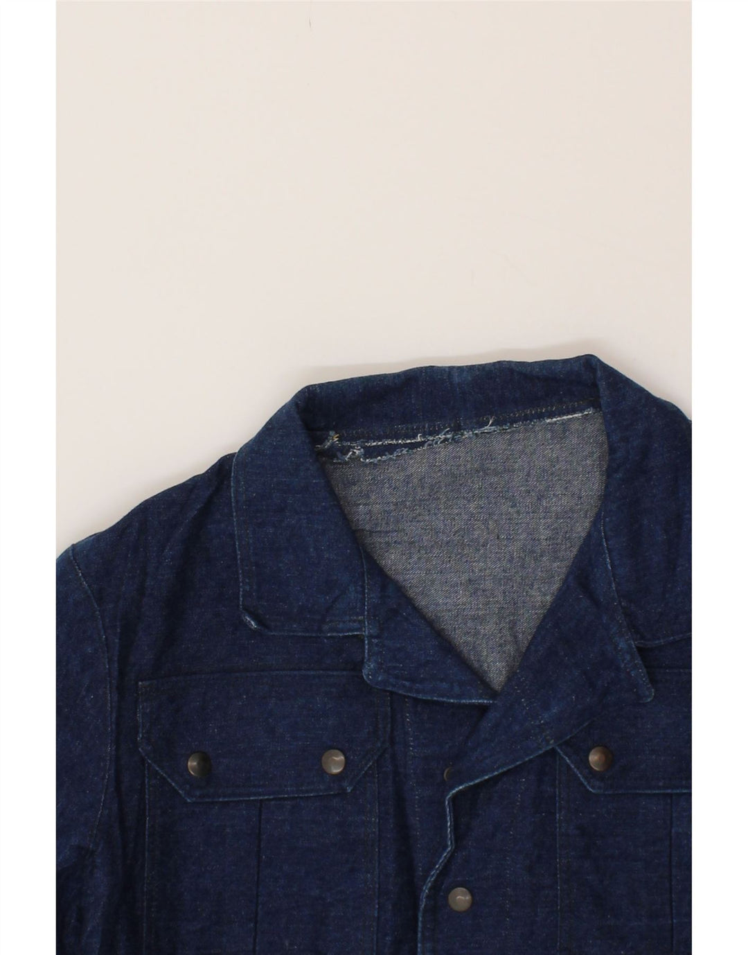 VINTAGE Womens Denim Jacket UK 16 Large Blue Vintage Vintage and Second-Hand Vintage from Messina Hembry 