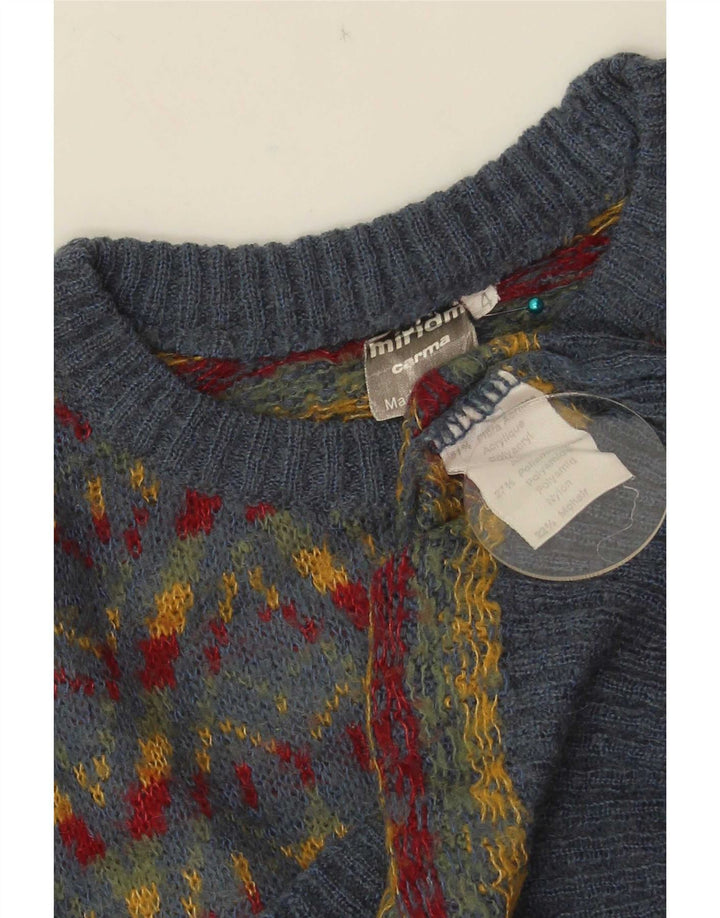 Ανδρικό πουλόβερ Miriam Crew Neck Jumper Medium Grey Fair Isle Acrylic