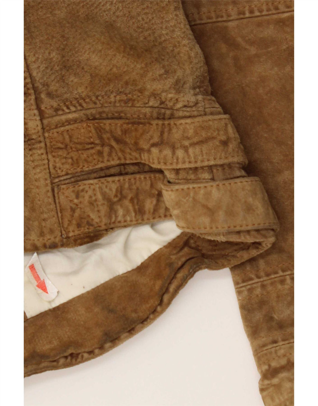 Zara Γυναικείο Σουέντ Μπουφάν UK 12 Medium Beige Leather