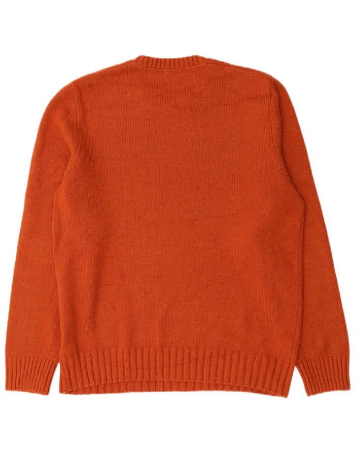Ανδρικό πουλόβερ John Lewis Crew Neck Jumper μεγάλο πορτοκαλί βαμβακερό
