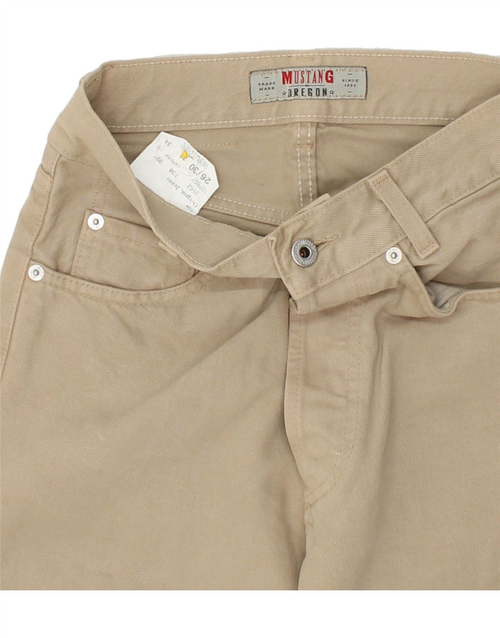 MUSTANG Womens Straight Jeans W26 L30 Beige Cotton Vintage Mustang and Second-Hand Mustang from Messina Hembry 