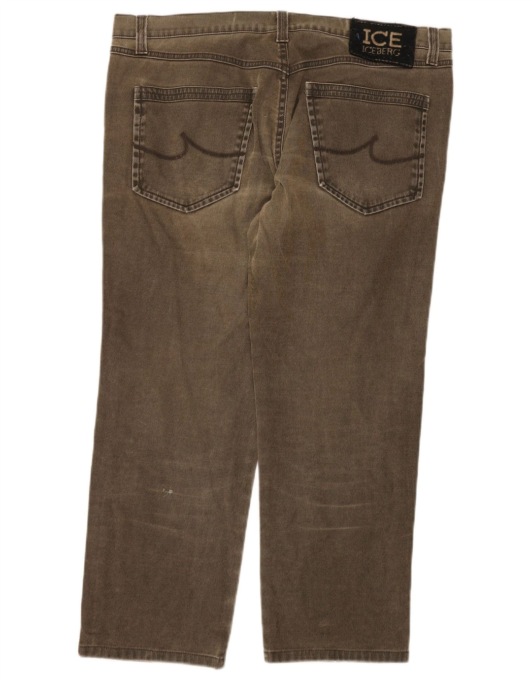 Ανδρικό τζιν ίσιο ICEBERG W38 L27 Χακί βαμβακερό