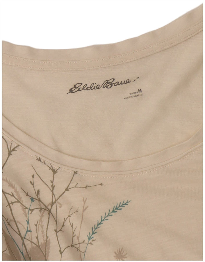 Eddie Bauer Γυναικείο Τοπ UK 12 Medium Off White Floral