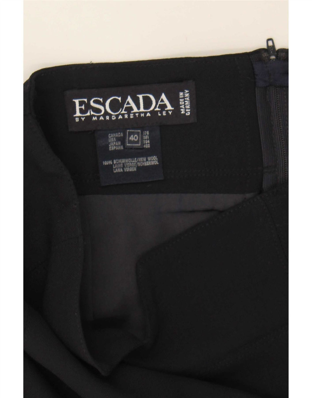 Escada Γυναικεία Pencil Φούστα EU 40 Medium W27 Navy Blue Wool