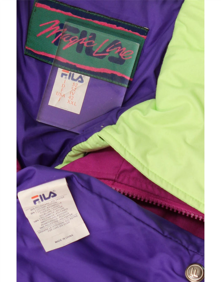 Fila Ανδρικό μπουφάν με κουκούλα IT 52 XL Ροζ πολυεστέρας
