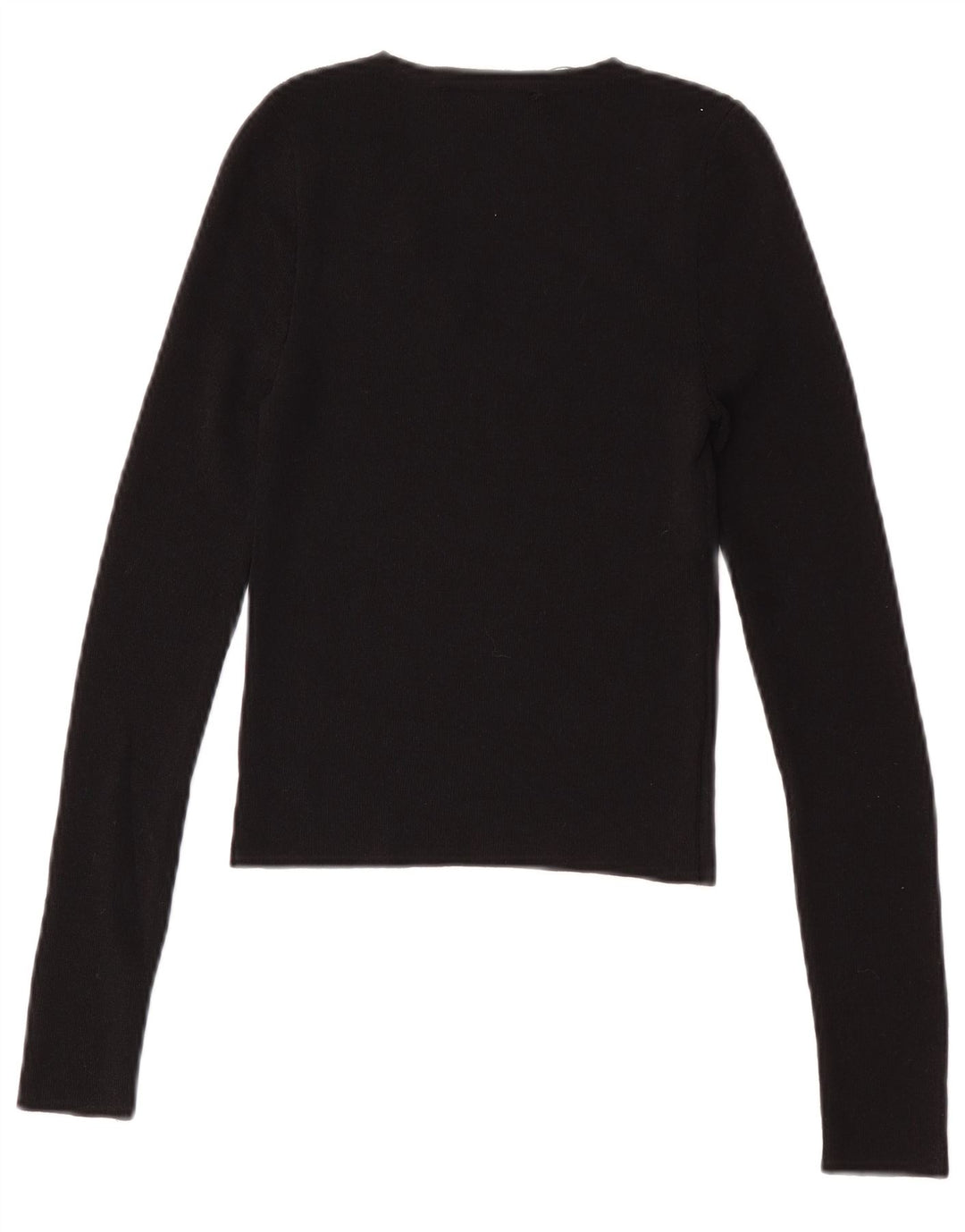 Zara Γυναικείο Crop Top Μακρυμάνικο UK 8 Μικρό Μαύρο Πολυαμίδιο