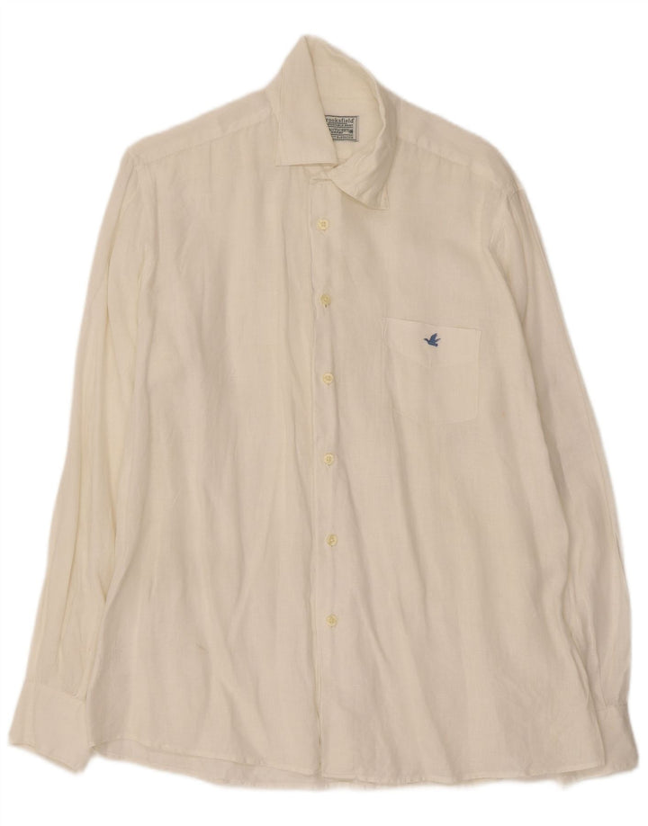 Ανδρικό πουκάμισο Brooksfield Νούμερο 40 Medium White Len