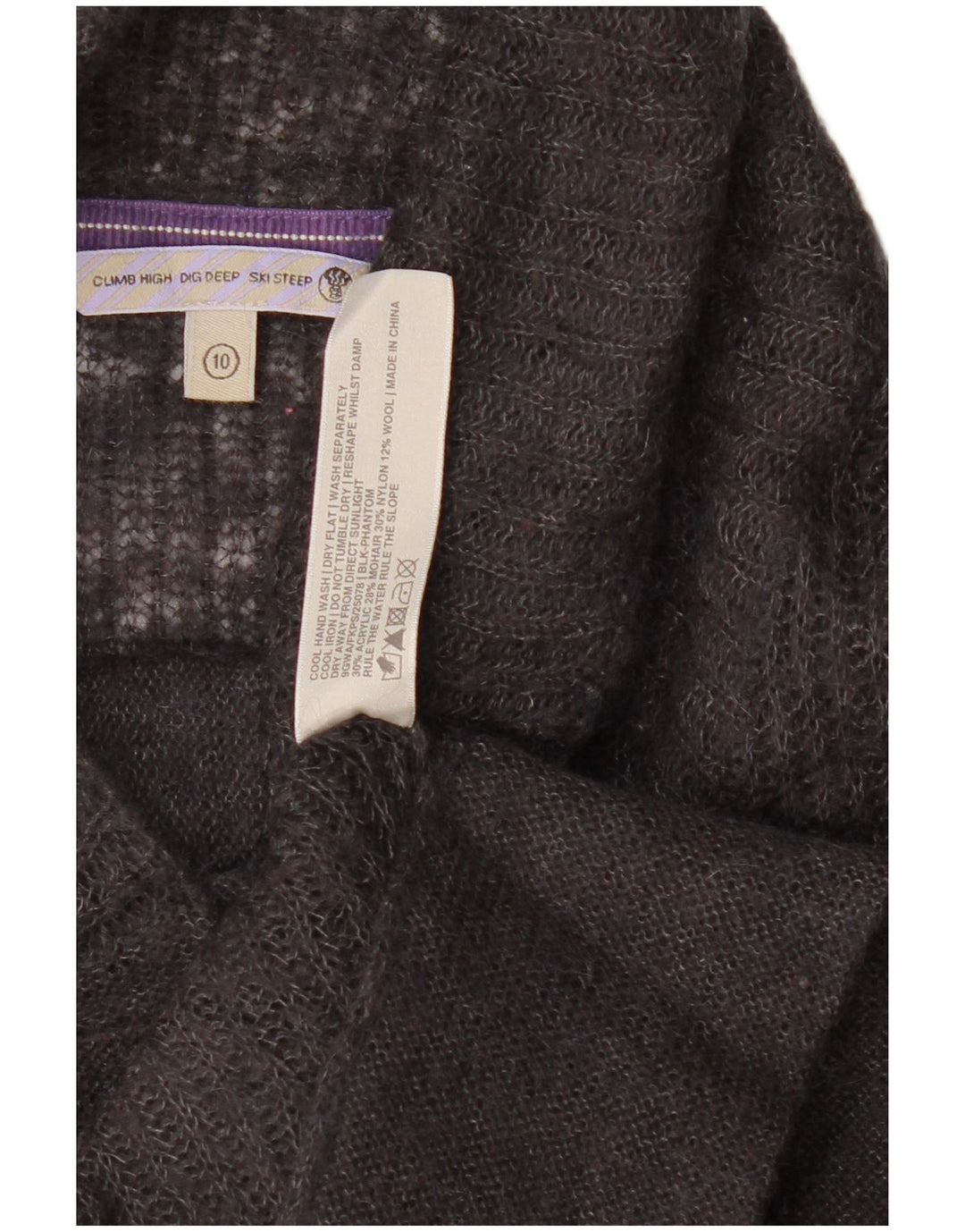 Γυναικείο πουλόβερ ζακέτας Fat Face UK 10 Small Grey Acrylic