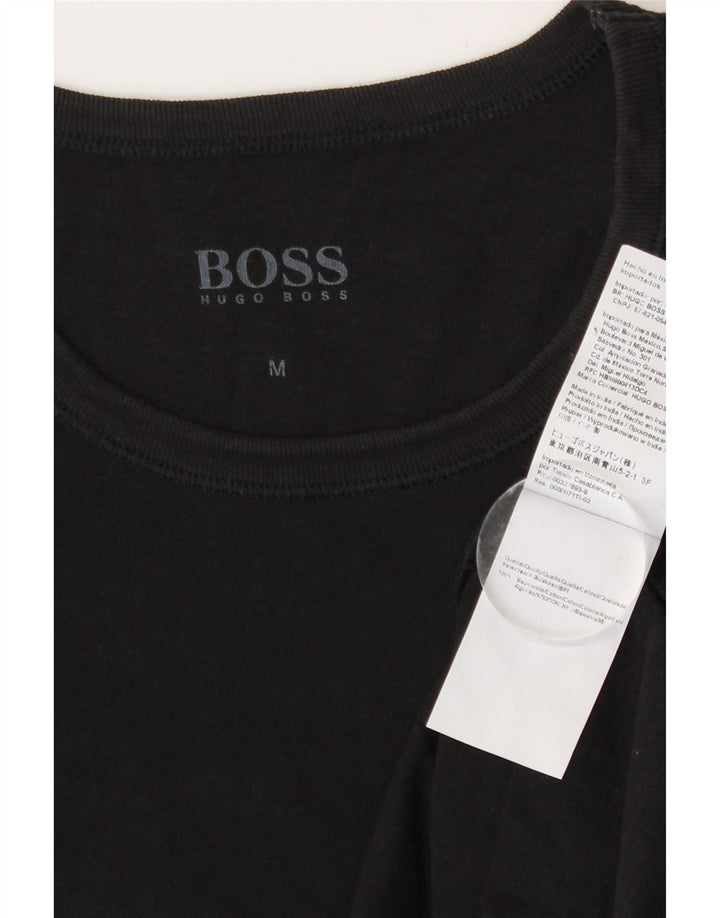 Ανδρικό T-Shirt Hugo Boss Τοπ μεσαίο μαύρο βαμβακερό