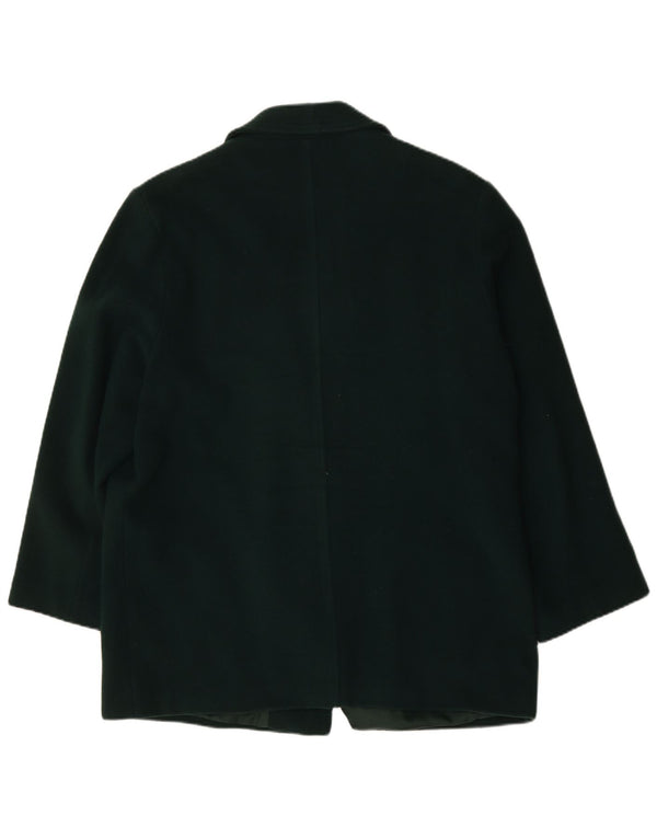 Vintage γυναικείο υπερμεγέθη διπλό παλτό UK 18 XL Green New Wool