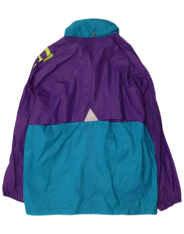 Brugi Ανδρικό γραφικό μπουφάν βροχής UK 38 Medium Purple Colorblock Nylon