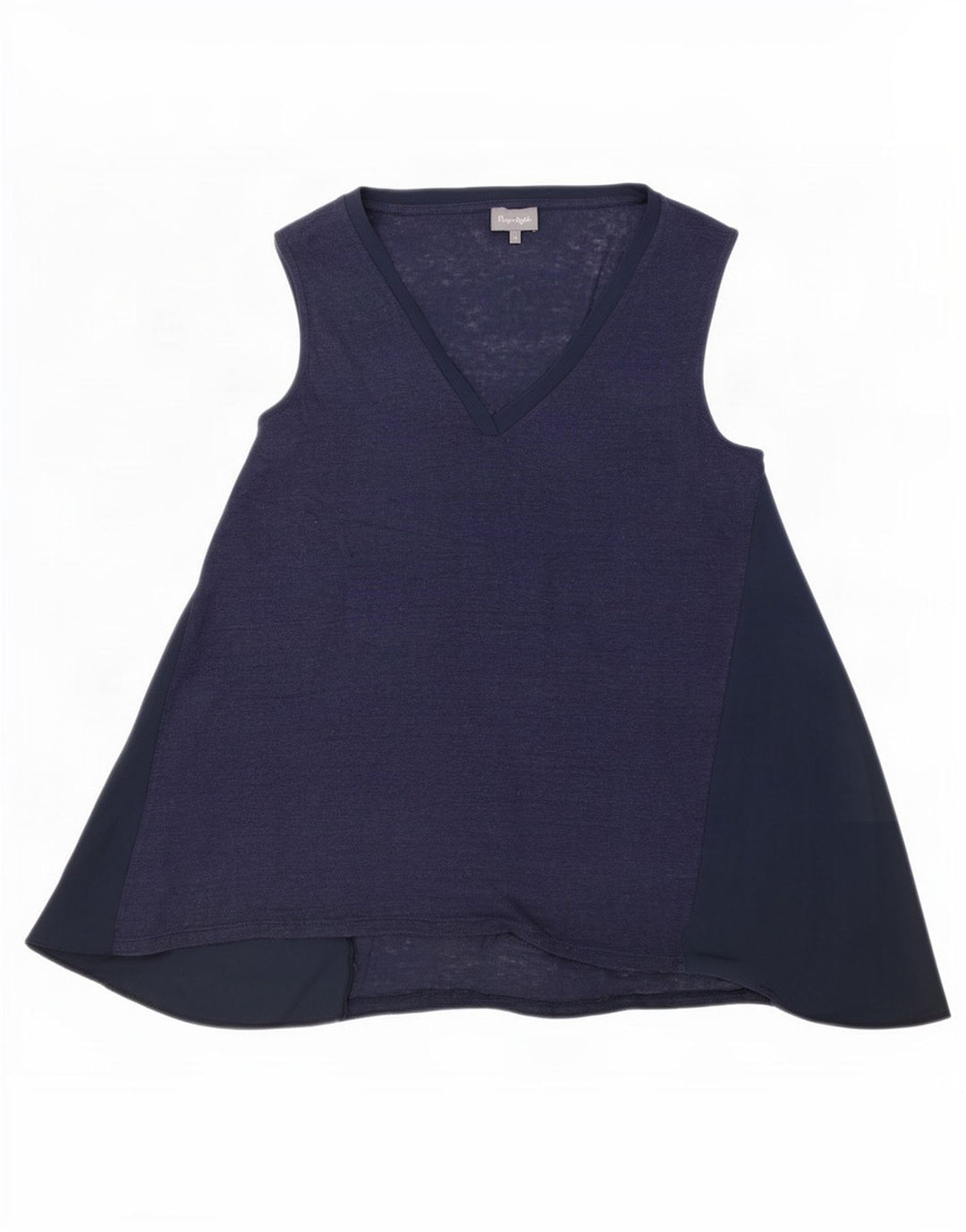 Φάση οκτώ Γυναικείο Τοπ UK 14 Medium Navy Blue Λευκό