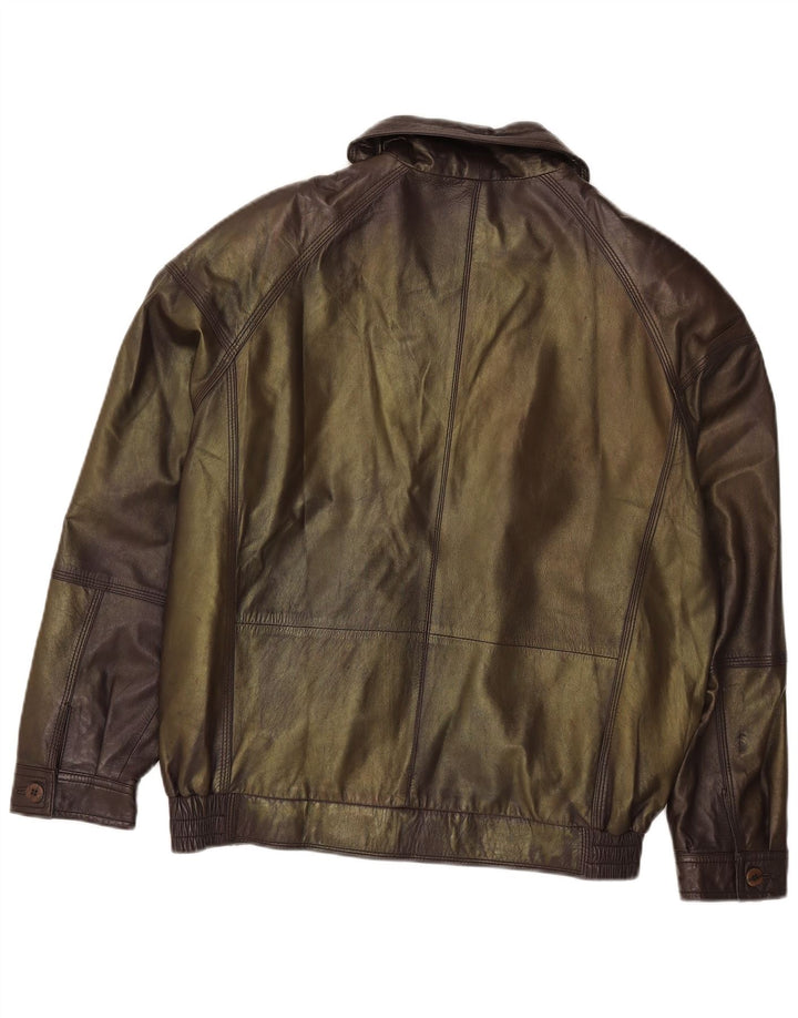 Cabrini Ανδρικό Δερμάτινο Μπουφάν EU 48 Medium Khaki Leather