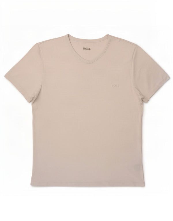 Γυναικείο T-Shirt Hugo Boss Top UK 14 μεγάλο λευκό βαμβακερό