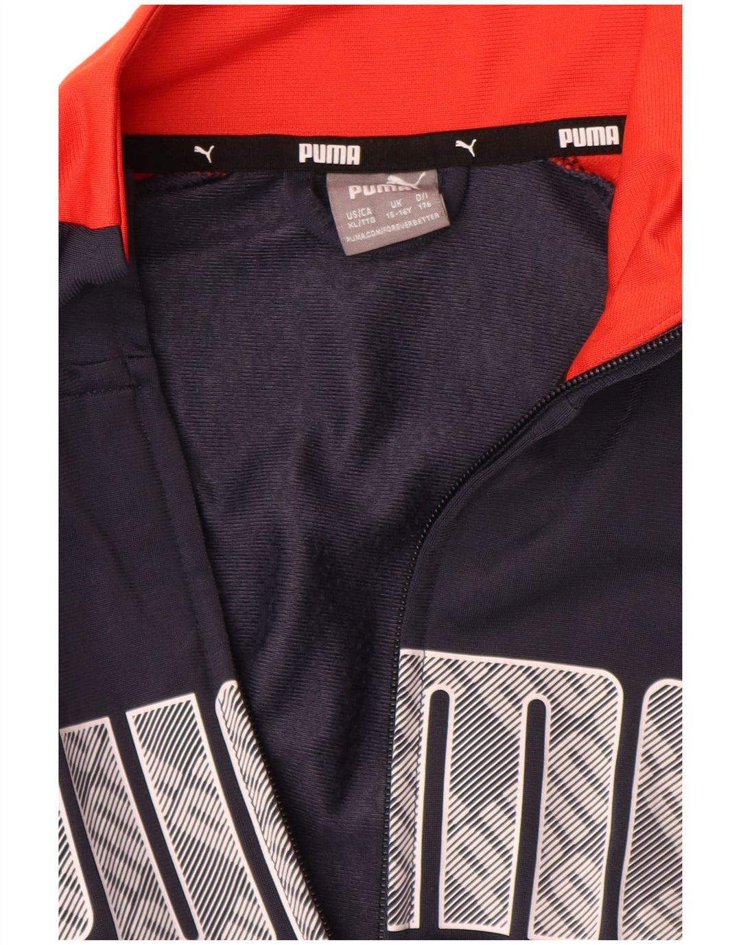 Puma Boys Graphic αθλητική φόρμα Top μπουφάν 15-16 ετών Navy Blue Polyester