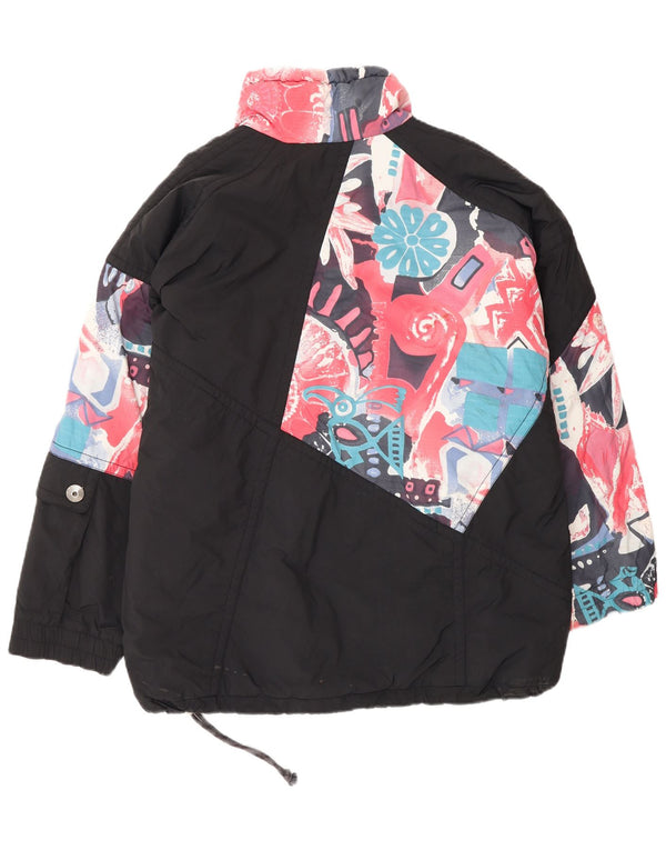 MAIER Ανδρικό πουλόβερ Oversized Windbreaker Jacket UK 6 XS Black Floral