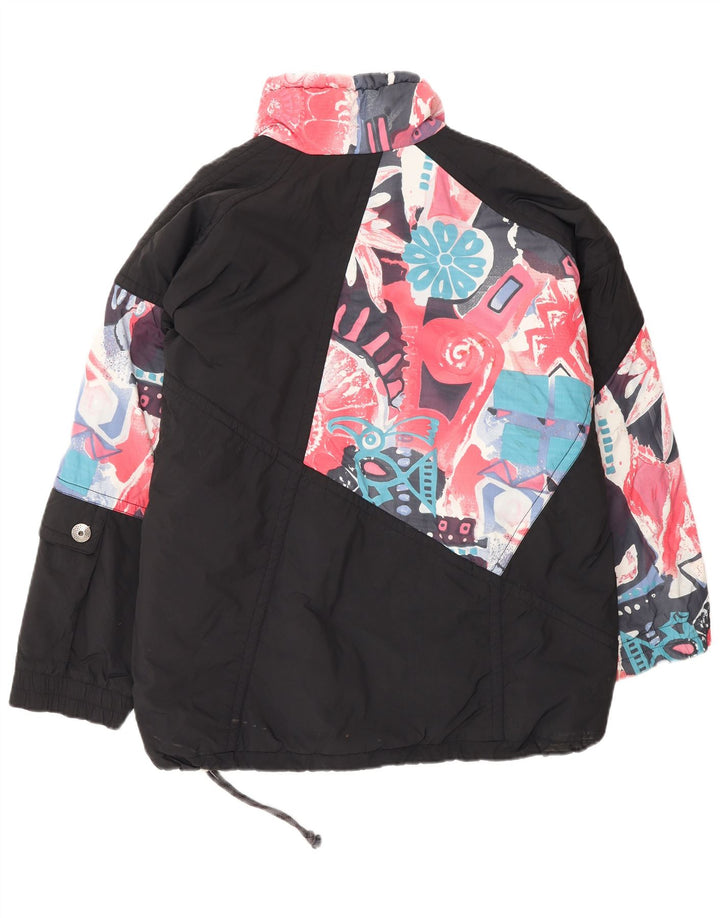 MAIER Ανδρικό πουλόβερ Oversized Windbreaker Jacket UK 6 XS Black Floral