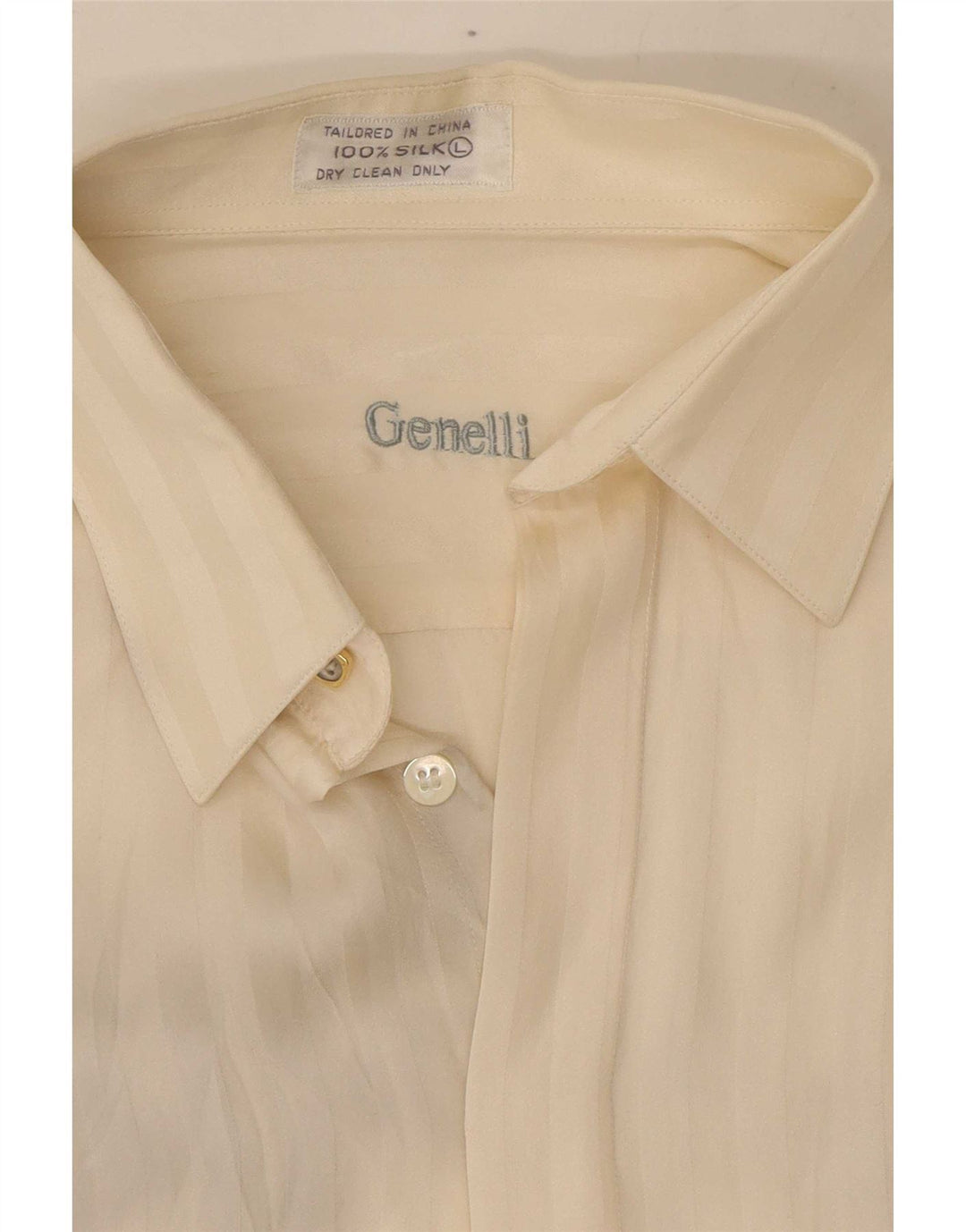 Γυναικεία μπλούζα Genelli UK 16 Large Off White ριγέ μετάξι