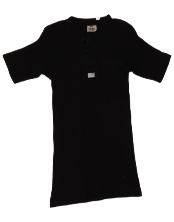 Γυναικείο T-Shirt Levi's Top UK 8 Small μαύρο βαμβακερό
