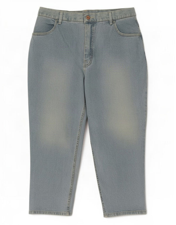 Marks & Spencer Γυναικεία Ψηλόμεση Κάπρι Τζιν UK 18 XL W32 L22 Μπλε βαμβακερό