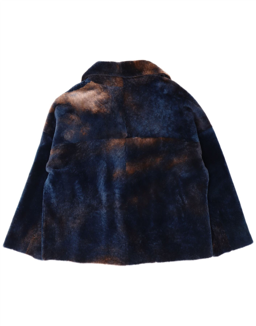 Γυναικείο Γούνινο Μπουφάν VINTAGE Υπερμεγέθη IT 50 XL Μπλε Μπλε Αρνί