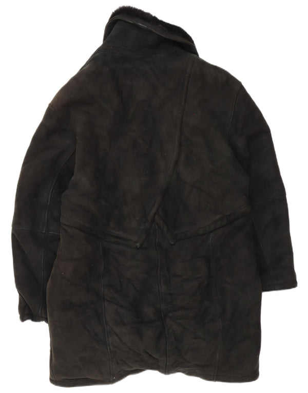 Vintage Γυναικείο Παλτό Shearling IT 46 Large Black Shearling