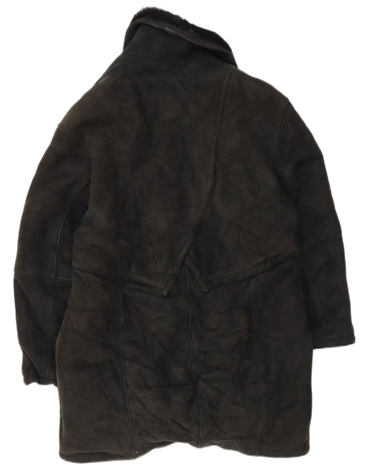 Vintage Γυναικείο Παλτό Shearling IT 46 Large Black Shearling