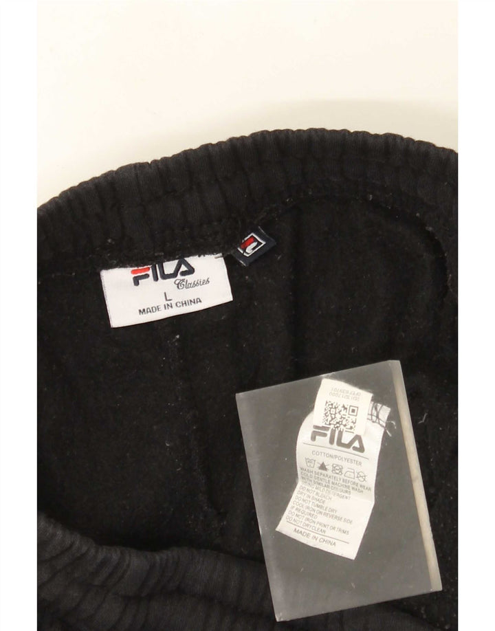 Ανδρική φόρμα Fila Παντελόνι Joggers Μεγάλο Μαύρο Βαμβακερό