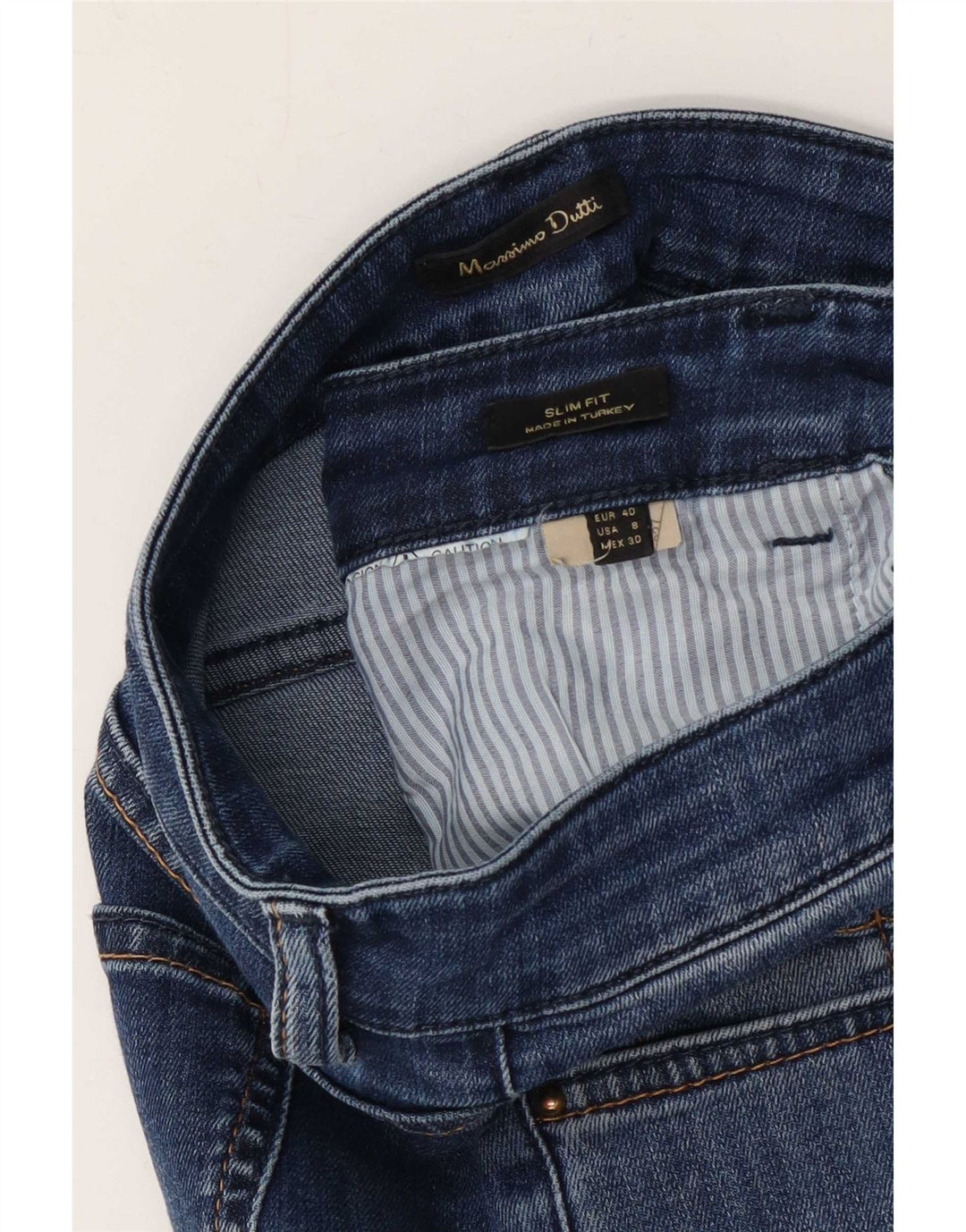 Massimo Dutti Γυναικεία Slim Jeans EU 40 Medium W30 L31 Blue