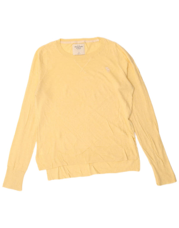 Abercrombie & Fitch Γυναικείο πουλόβερ με λαιμόκαυστο UK 14 Medium Yellow