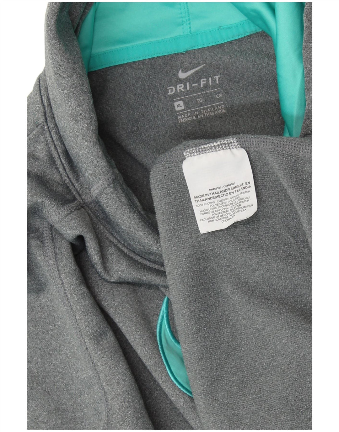 Γυναικείο γραφικό κουκούλα NIKE UK 18 XL Grey Polyester